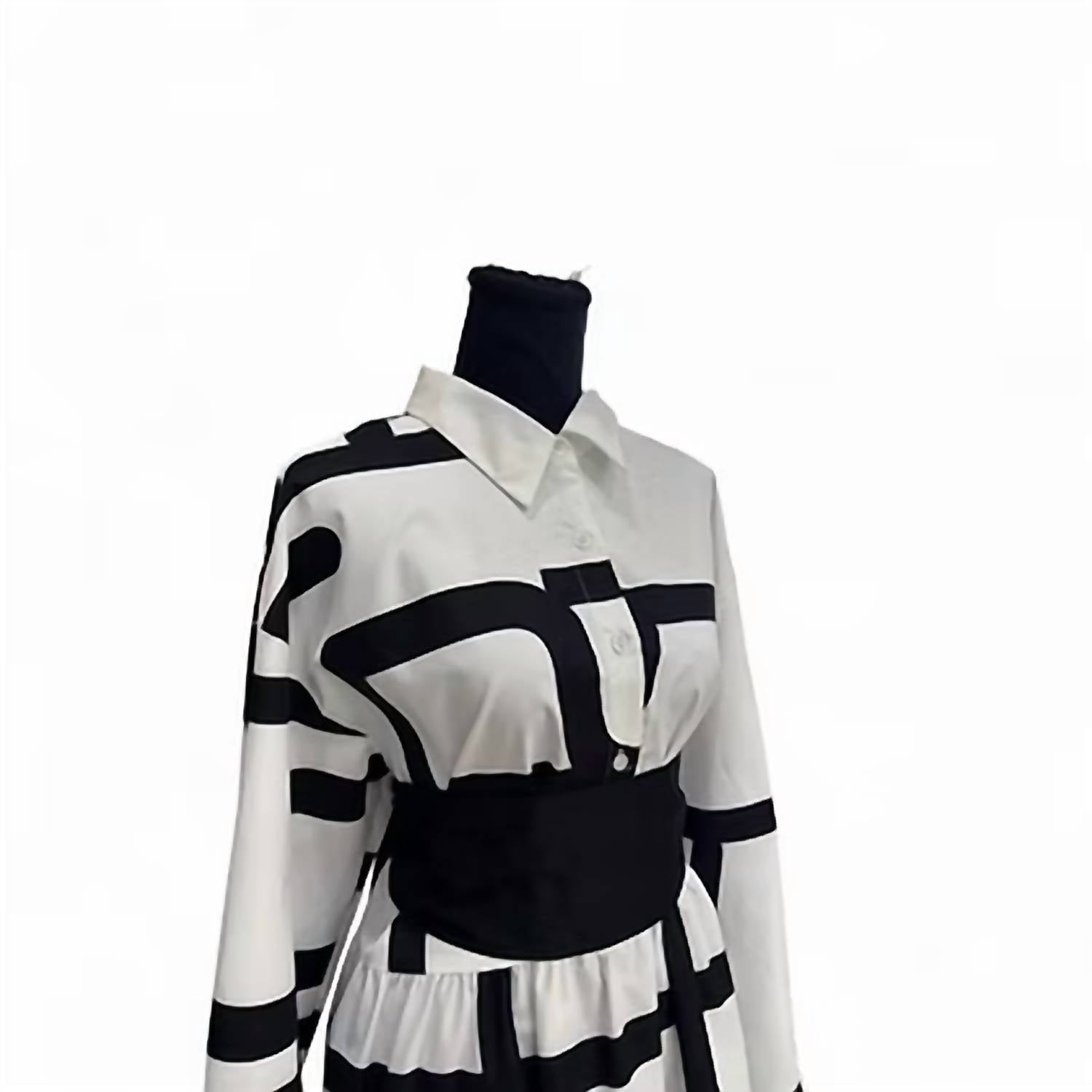 Mimoto - Women's Long Sleeve Abstract Dress