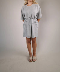 Sundry - Women's Rolled Sleeve T Shirt Dress