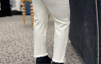 Multiples - Fringe Hem Ankle Pant