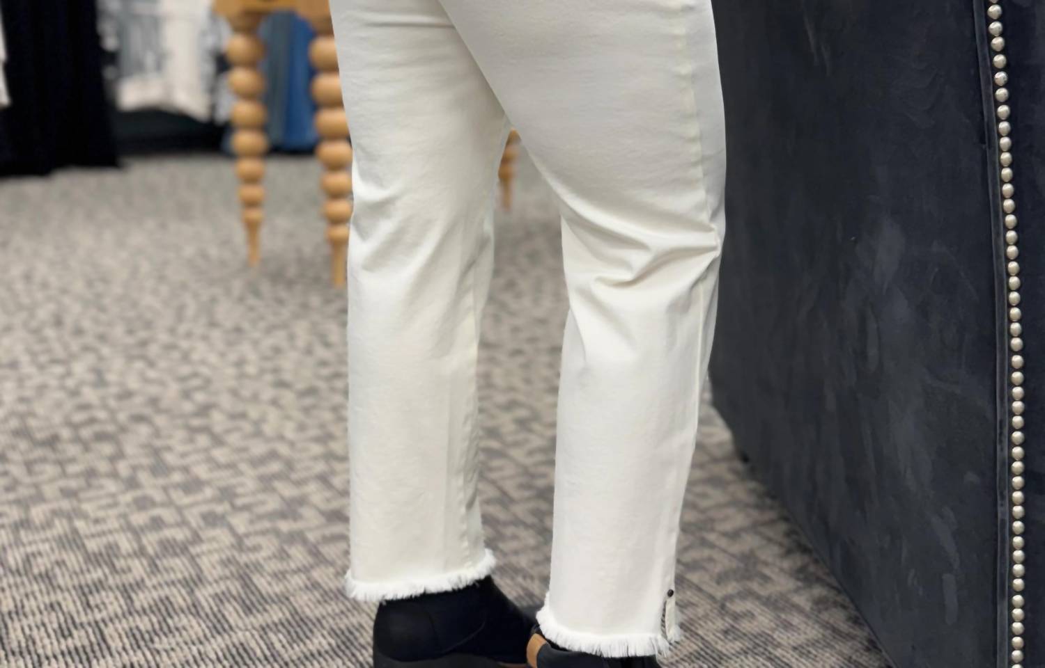 Multiples - Fringe Hem Ankle Pant