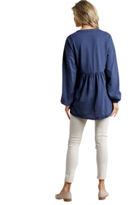 Umgee - Puff Sleeve Babydoll Top