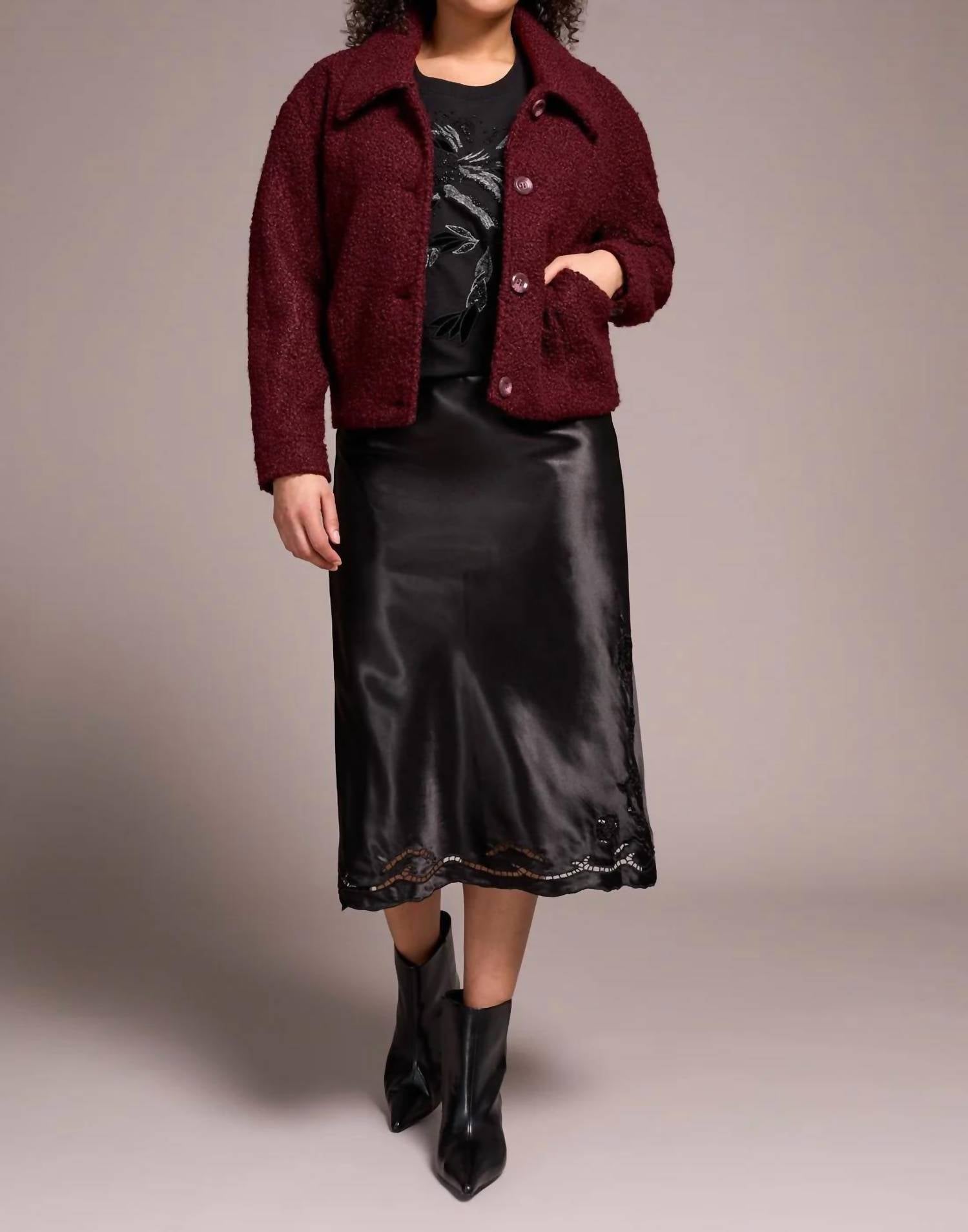 Tribal - Soft Boucle Button-front Jacket