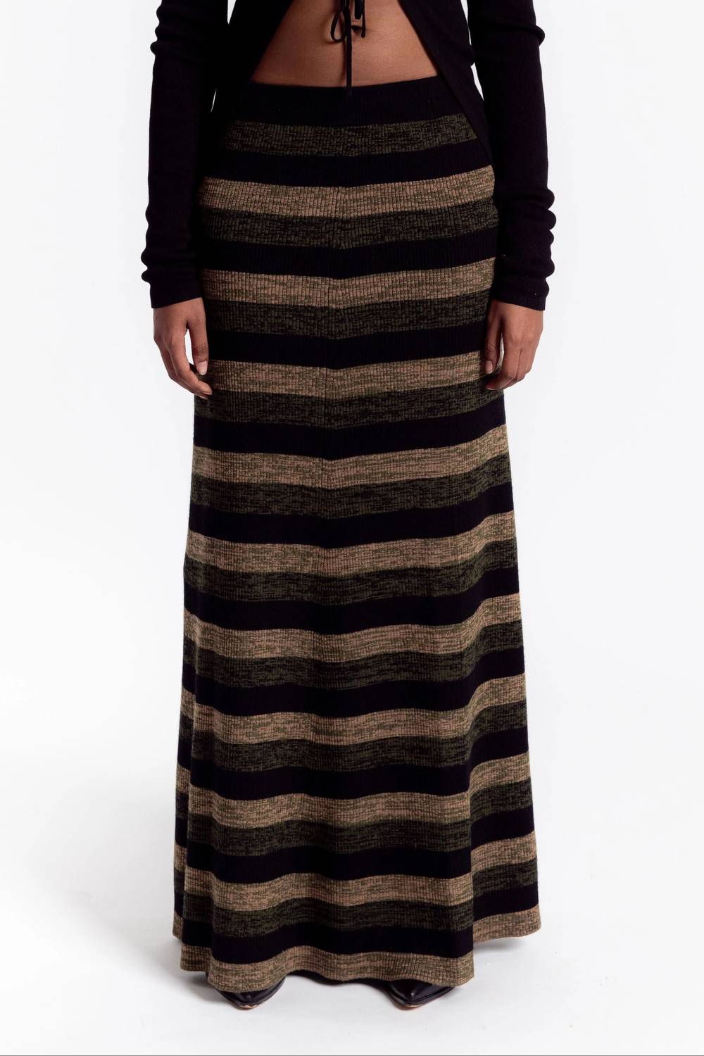 Ganni - Ribbed Merino Maxi Skirt