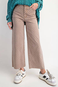 Easel - Polka Dot Relaxed Wide-leg Jeans