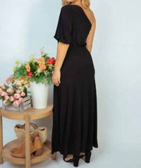White Birch - Nadine One Shoulder Maxi Dress