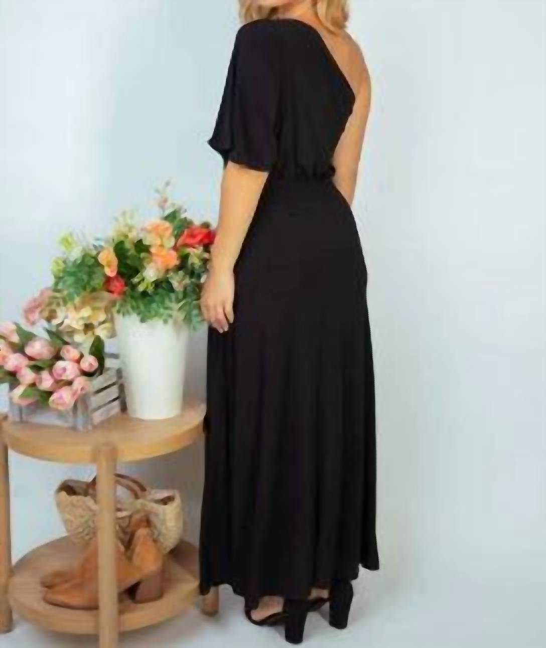 White Birch - Nadine One Shoulder Maxi Dress