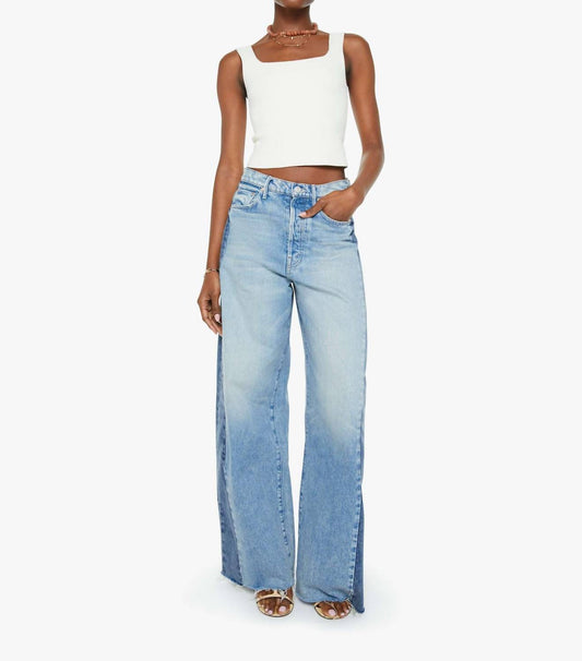 Mother - Pipe-dream Button Sneak Fray Wide Leg Jeans