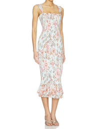 Hemant & Nandita - Smocked Midi Dress