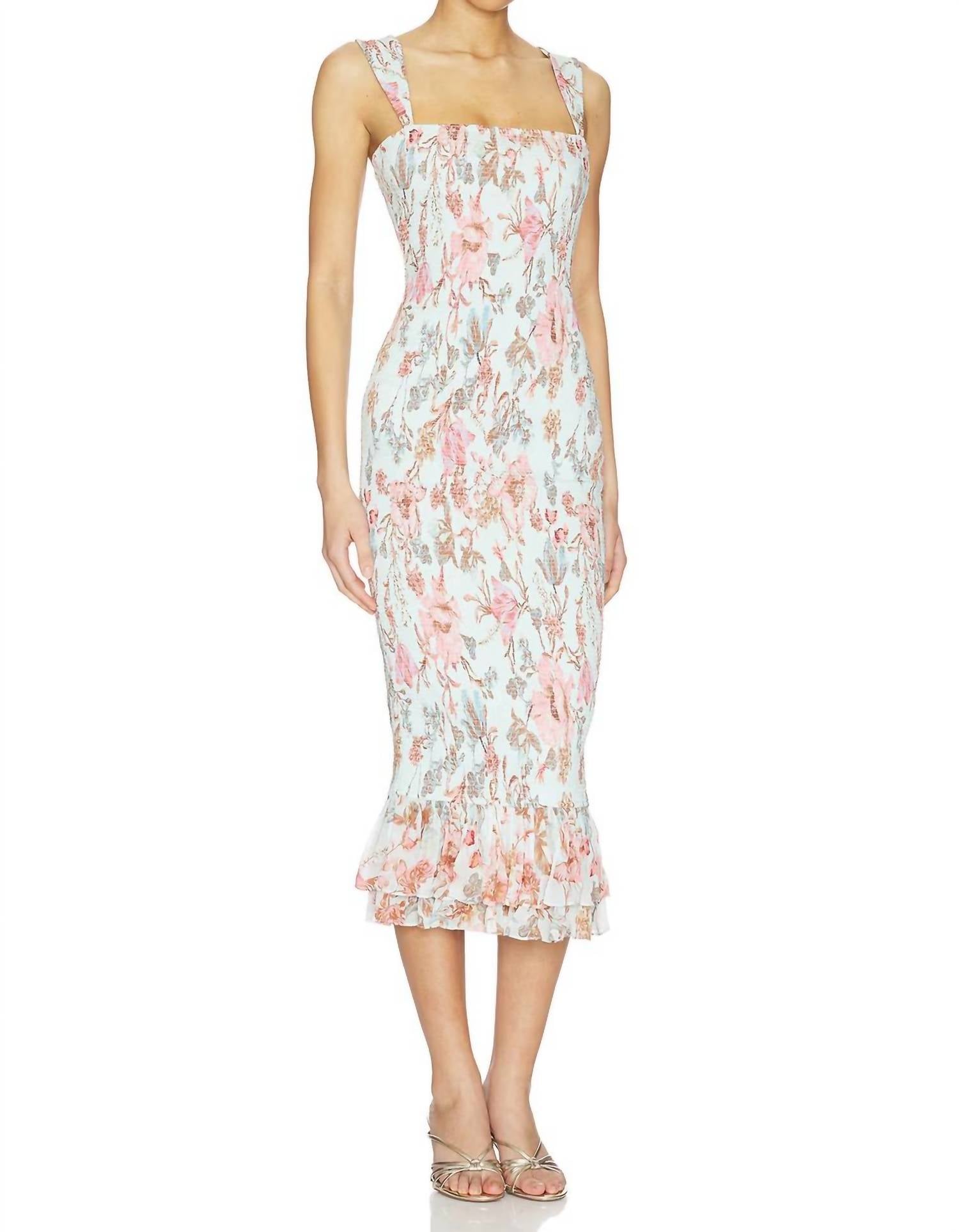 Hemant & Nandita - Smocked Midi Dress