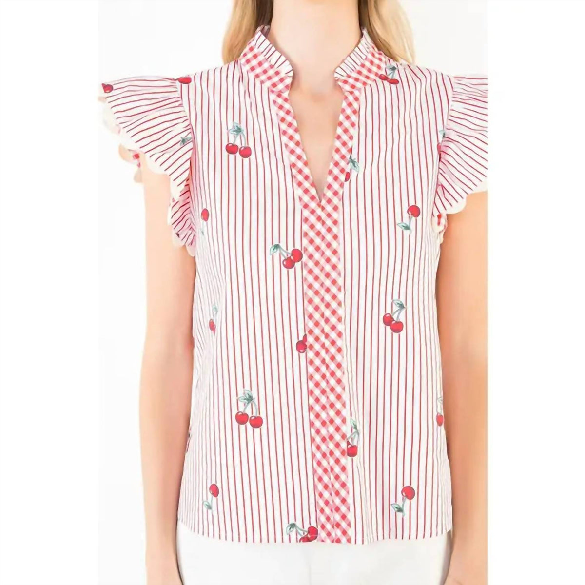 Thml - Cherry Stripe Top