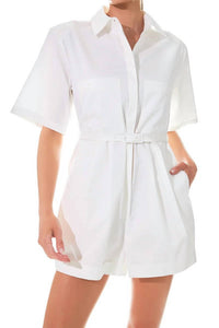 Grey Lab - Shoulder Pad Shirt Romper