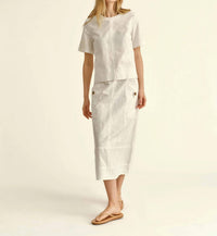 Cartolina Nantucket - Alice Button Midi Skirt