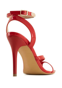 Andrea Women's Ankle-strap High-heeled Sandal in red - women's sandal - detail view