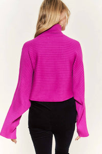 Jade By Jane - Mock Neck Wide Sleeve Top