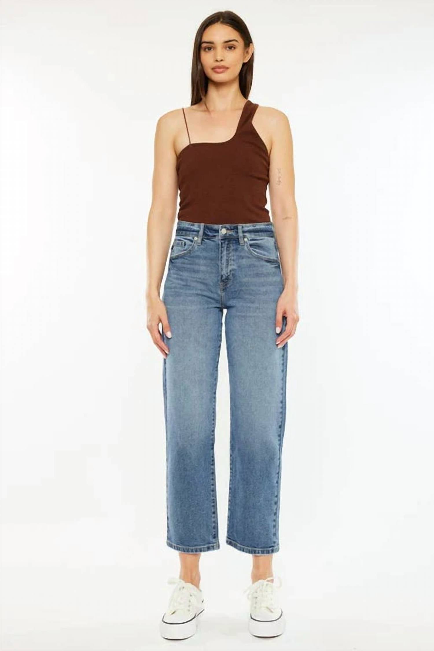 Kancan - Jordana High Rise True Straight Leg Jeans