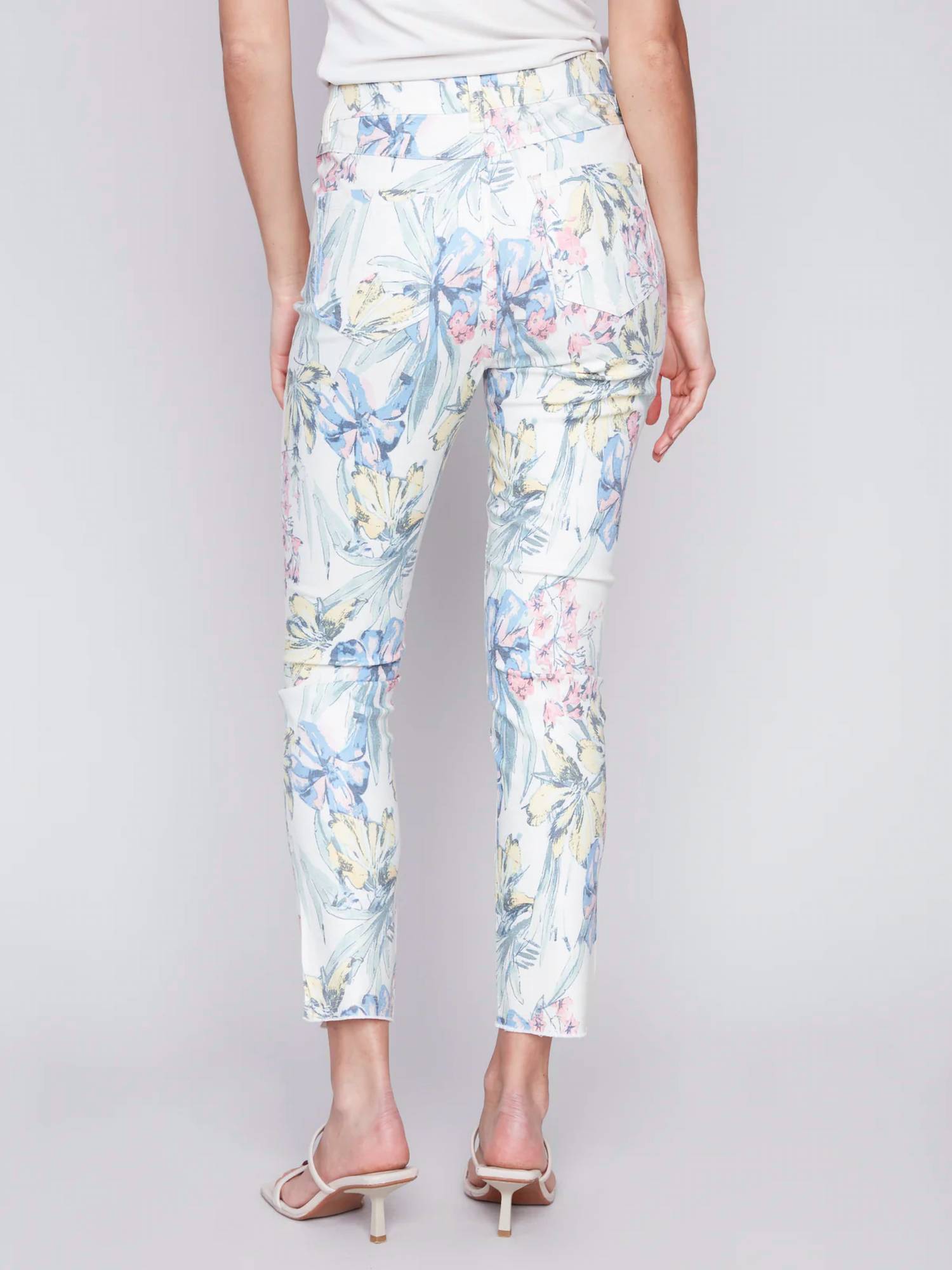Charlie B - 5-pocket Print Ankle Pant