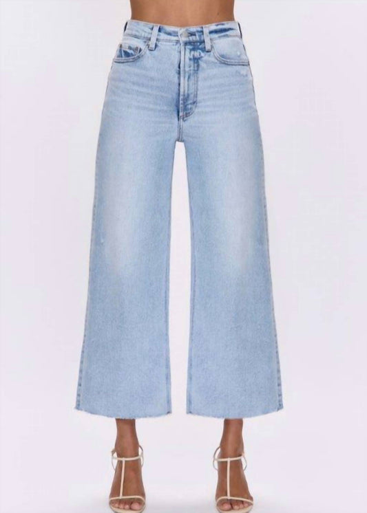 Pistola - Ana Raw Hem Ankle Wide Leg Jeans