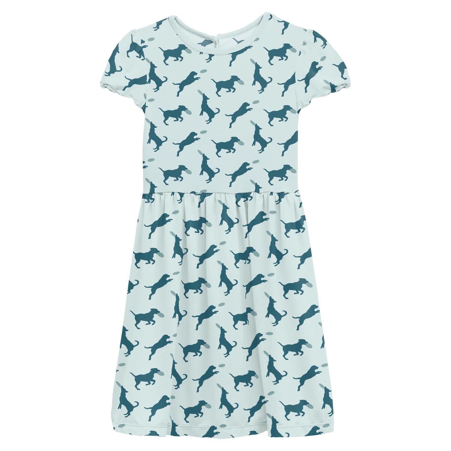 Kickee - Girl's Flutter Sleeve Twirl Dress With Pockets Fresh Air Frisbee Labs