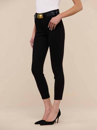 L'Agence Margot Cropped Skinny Jean in noir - women's jeans - alternate view