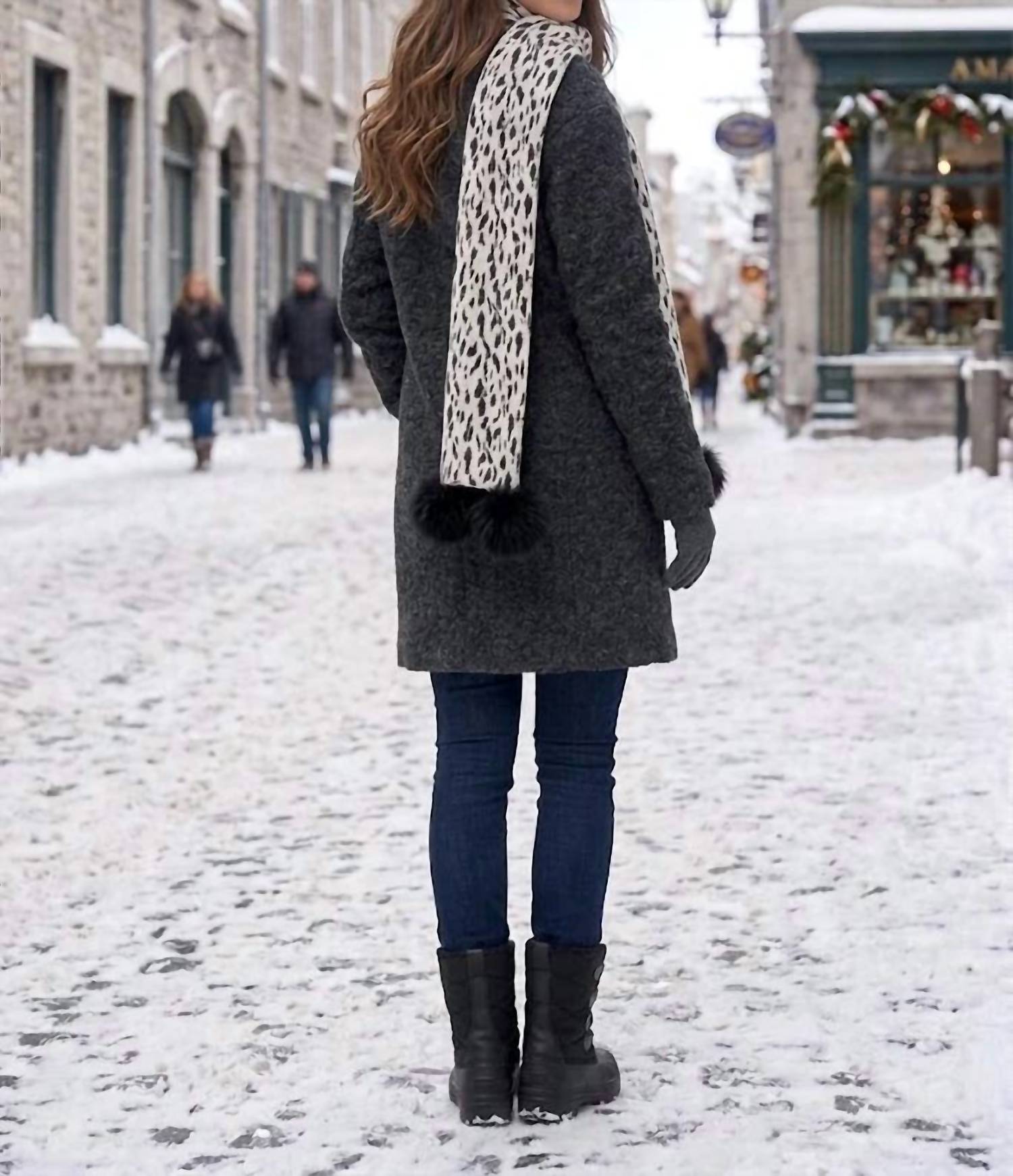 Joseph Ribkoff - Faux Fur Knit Scarf