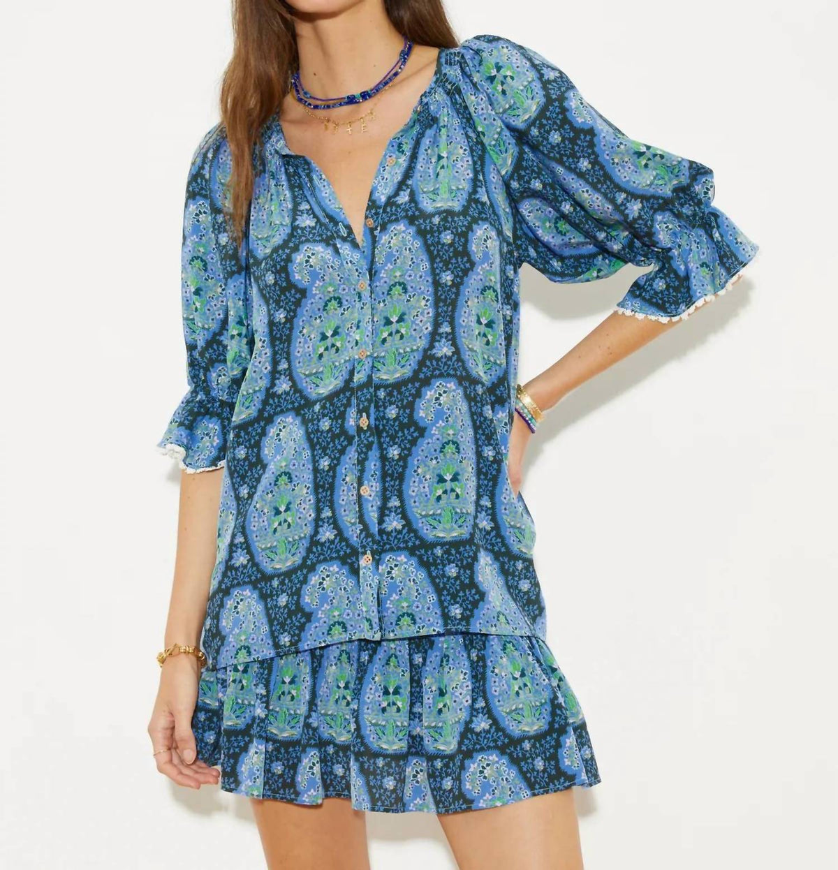 Boteh - Onda Short Sleeve Blouse