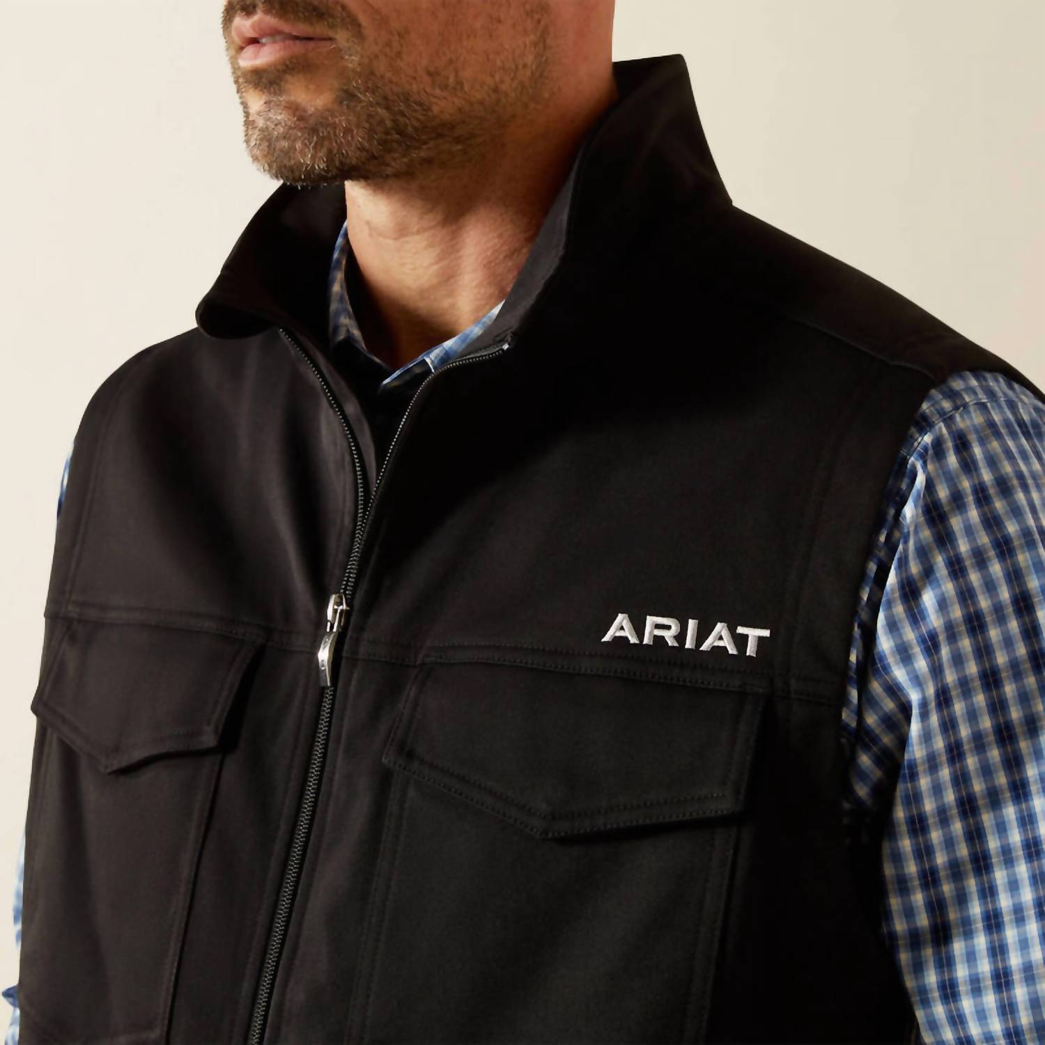 ARIAT Men's Sentinel Softshell Vest in phantom - men's jacket - view 4