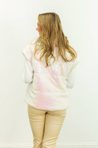 Grace + Emma - sequin puffer vest