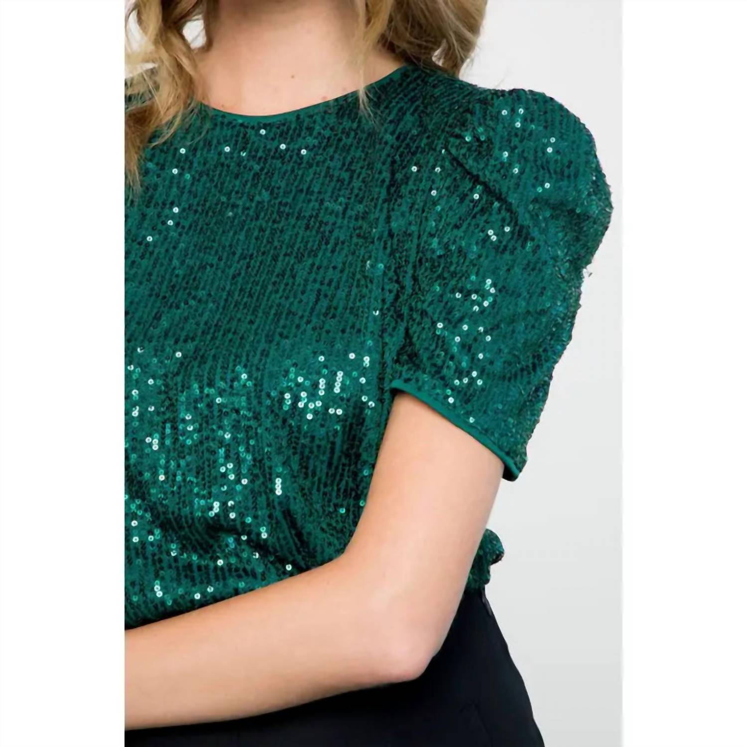 Thml - Sequin Short Sleeve Blouse