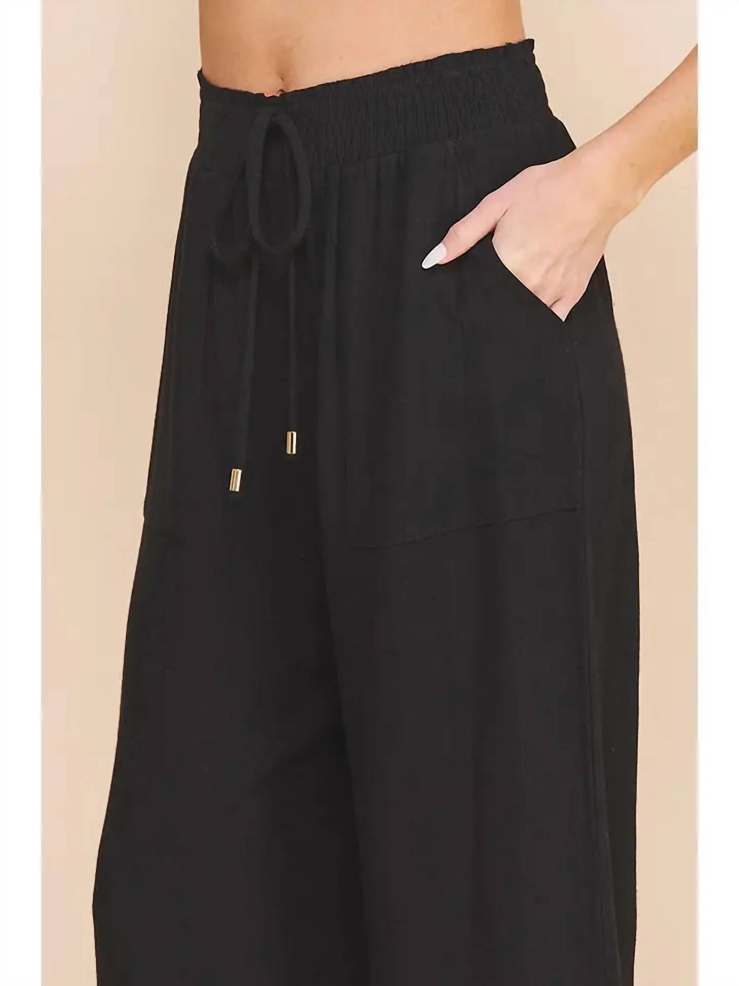 Allie Rose - Soft Linen Wide Leg Pants
