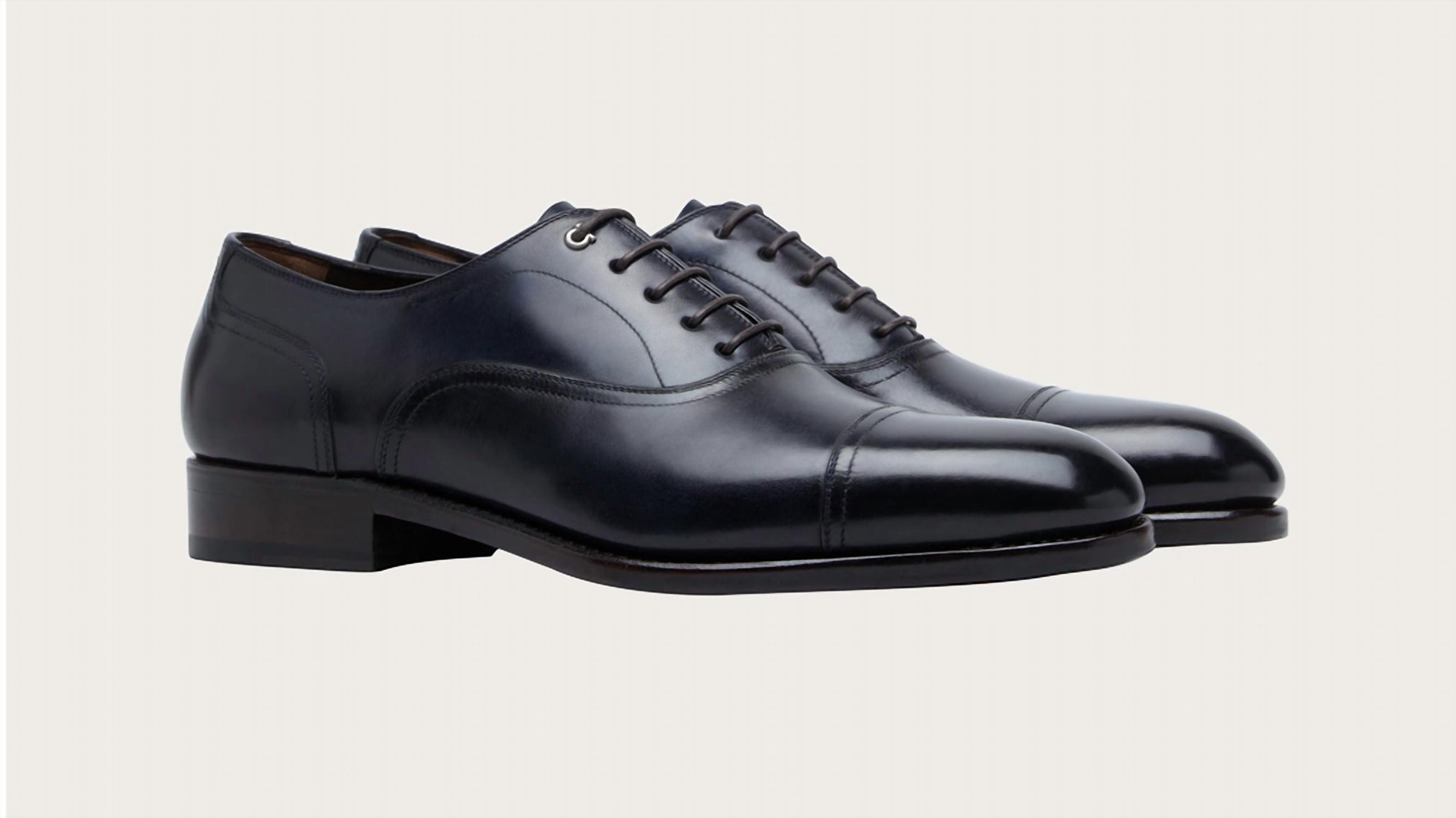 Salvatore Ferragamo - Men's Gancini Oxford Leather Shoes