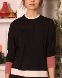 Simondona - Crewneck With Dolman Sleeve Top