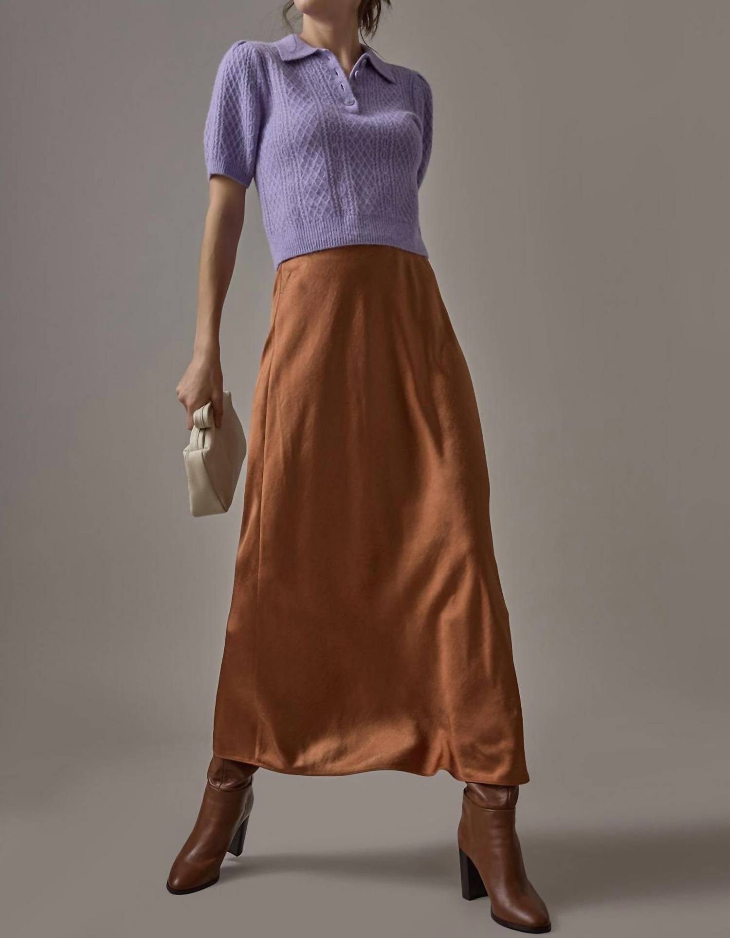 Lilla P - Satin Bias Maxi Skirt