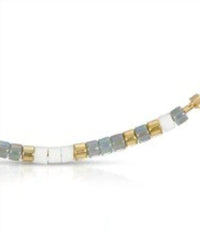 Dot & Dash Design Women's Chosen Morse Code Necklace in grey - women's jewelry - detail view