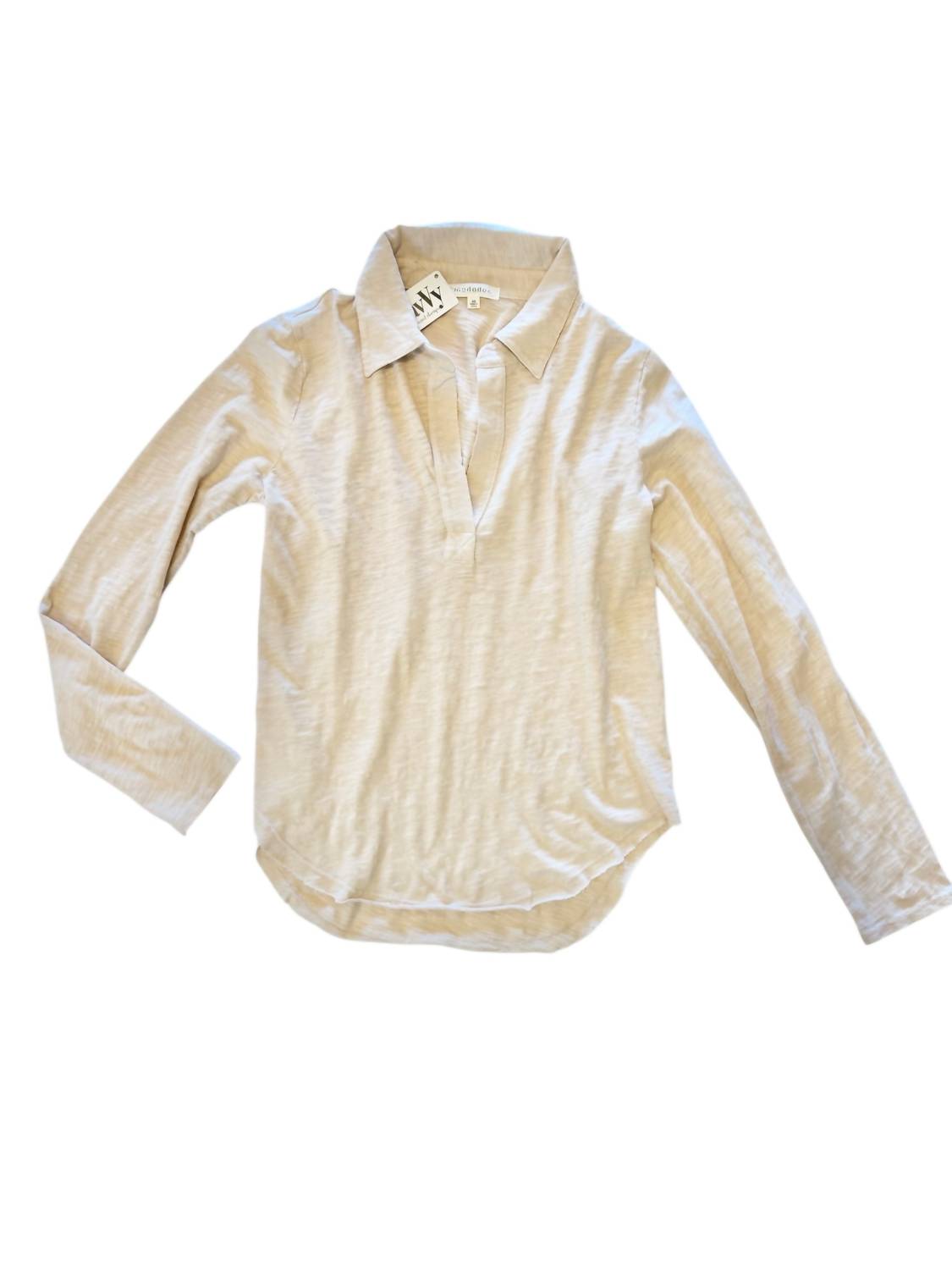 Mododoc - Women's Long Sleeve Easy Polo Tee