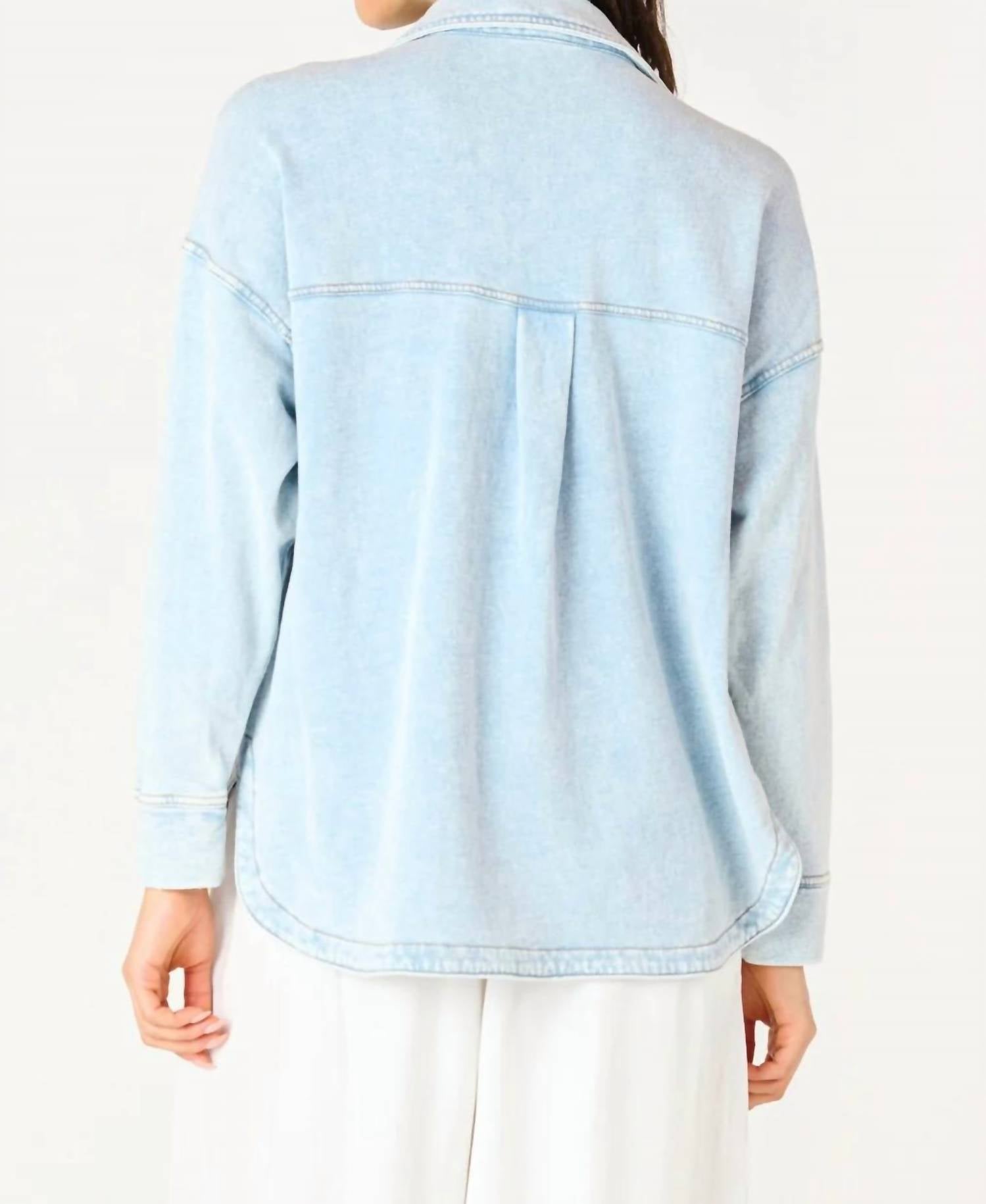 Dex - Long Sleeve Knit Denim Jacket