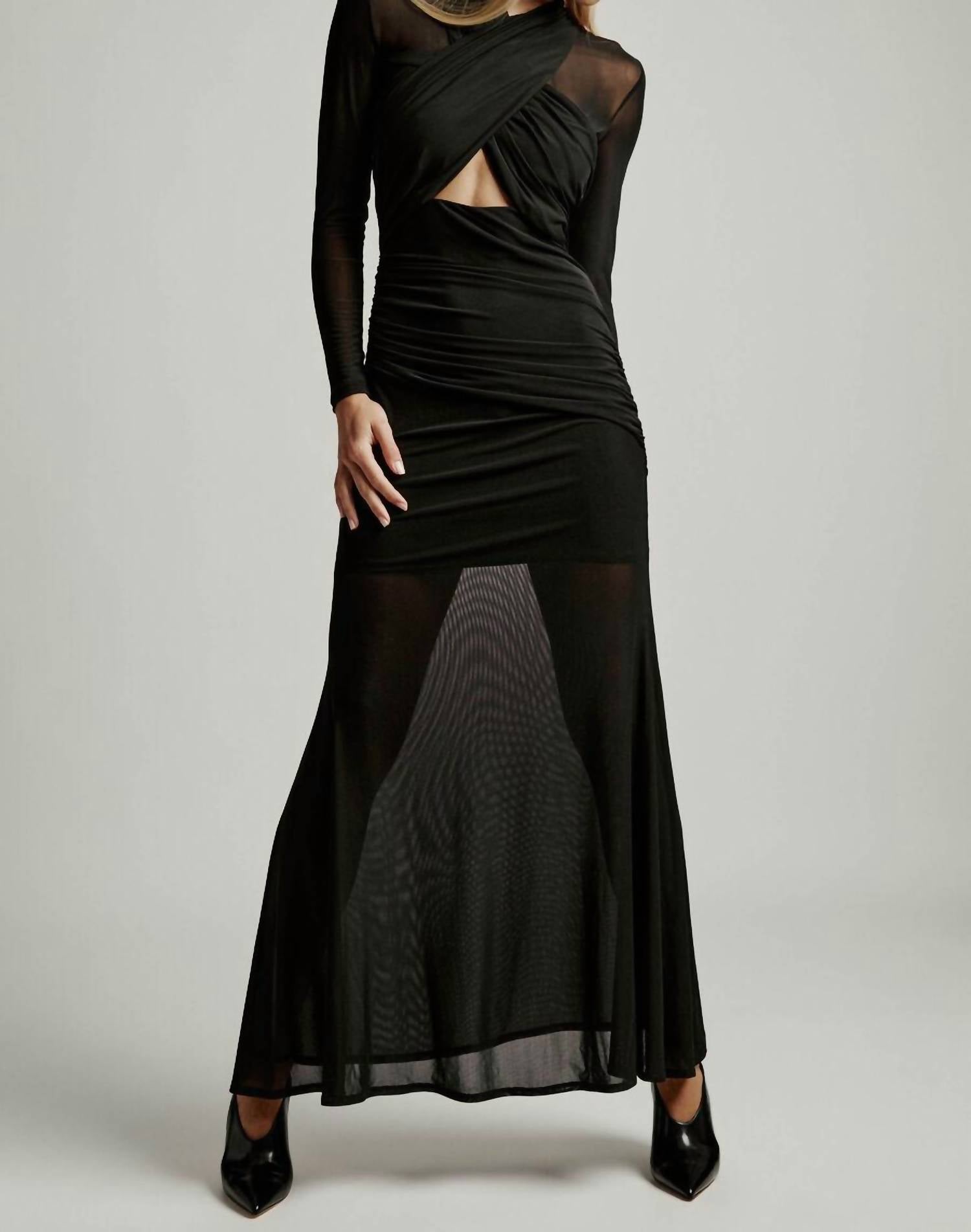 Bardot - Veria Wrap Mesh Maxi Dress