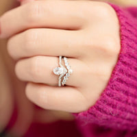 Starlette Women's Natalie Stackable Ring in silver - women's jewelry - detail view