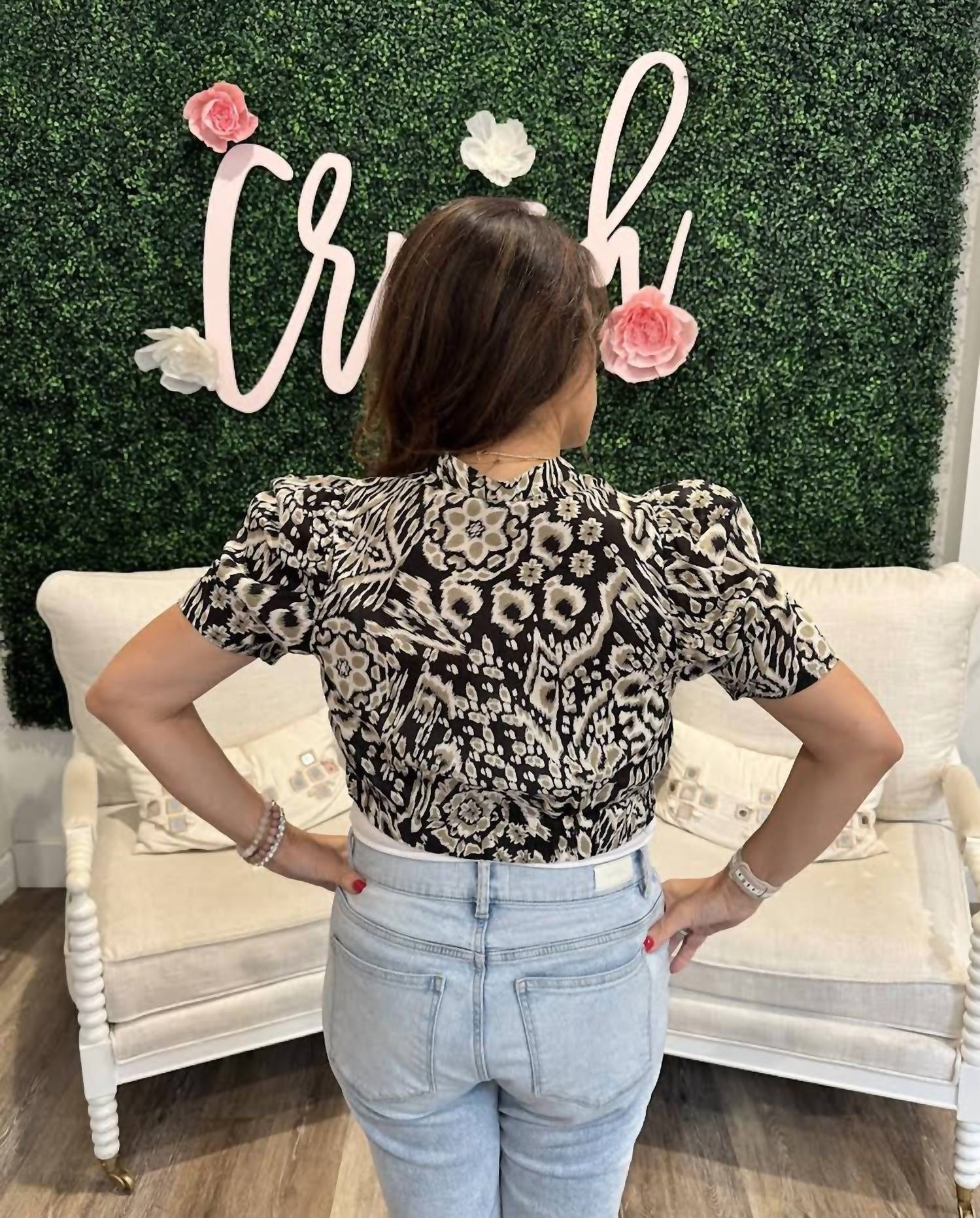 Elan - Poof Sleeve Blouse