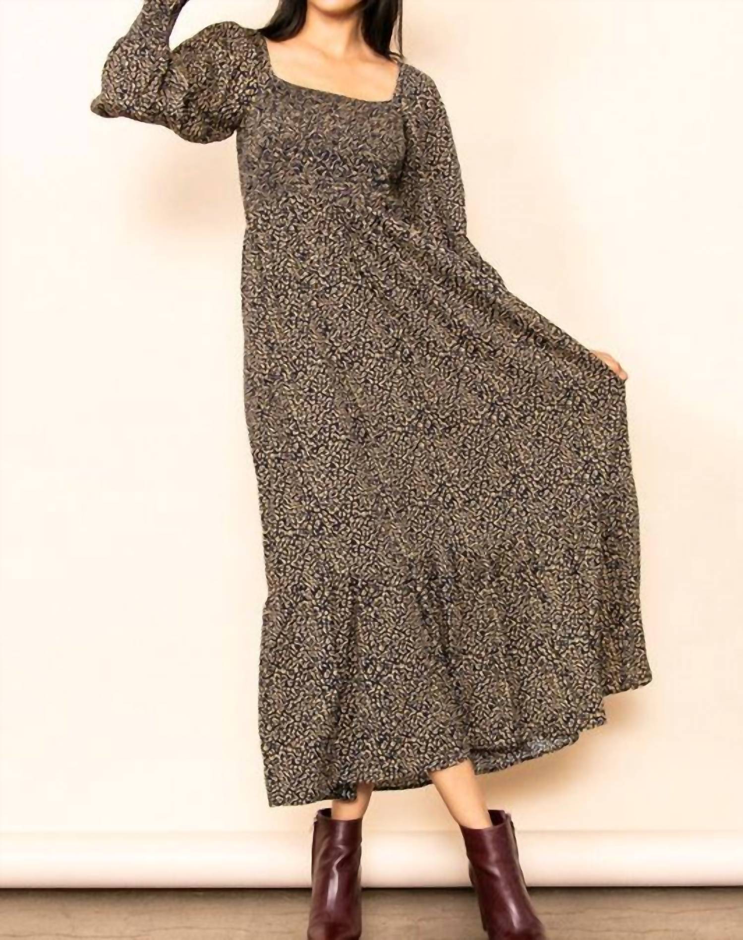 Elloh - Women's Leopard Maxi Dress