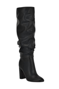Nine West Women's Magnett Block Smooth Knee High Boots in black - women's shoe
