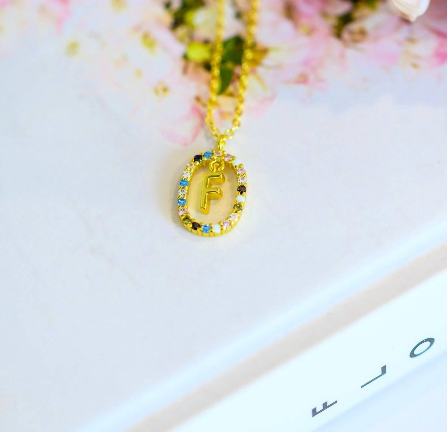 123 Amore - Mi Amor Dipped Initial Necklace