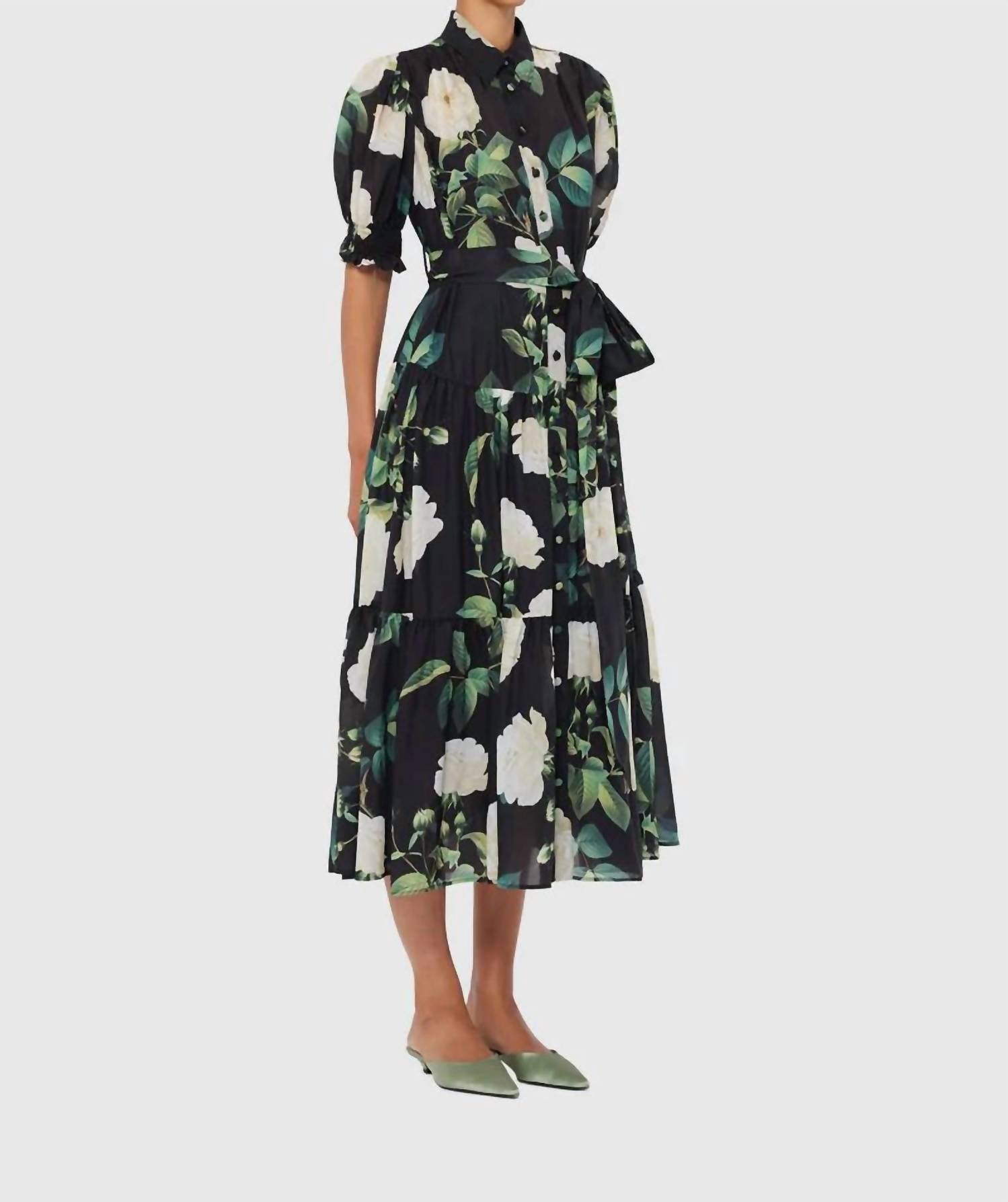 Leo Lin - Ellie Bishop Sleeve Midi Dress