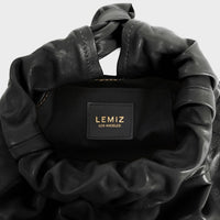 Lemiz - Women's Mariposa Twist Clutch Leather Handbag
