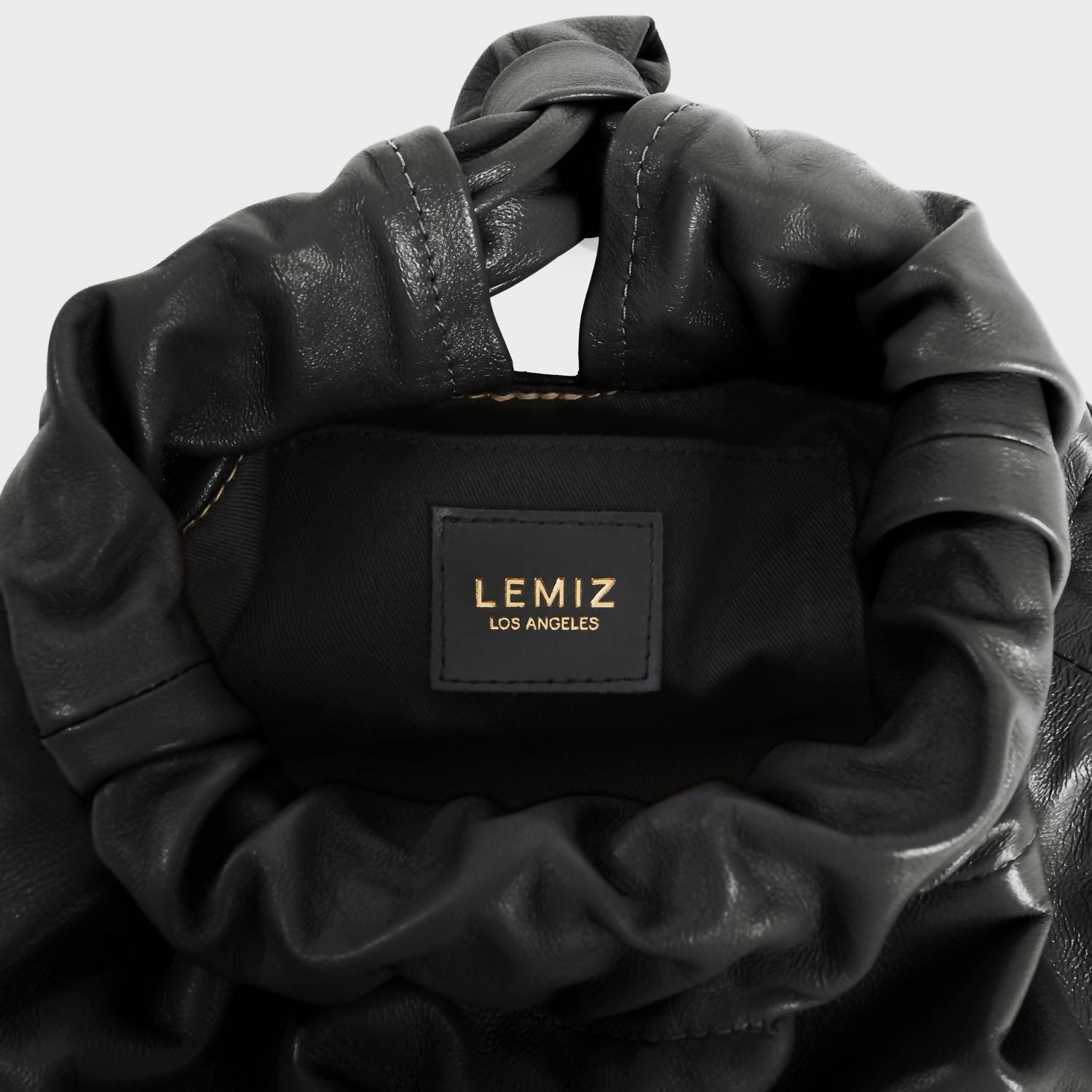 Lemiz - Women's Mariposa Twist Clutch Leather Handbag
