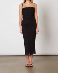 Cotton Candy La - Masha Boned Mesh Squareneck Midi Dress
