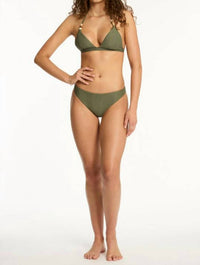 Sea Level Australia Caracus Regular Cheeky Bikini Pant in khaki - women's swimwear