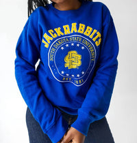 Gameday Social Sayler Star Comfort Crew Top in royal blue - women's sweater