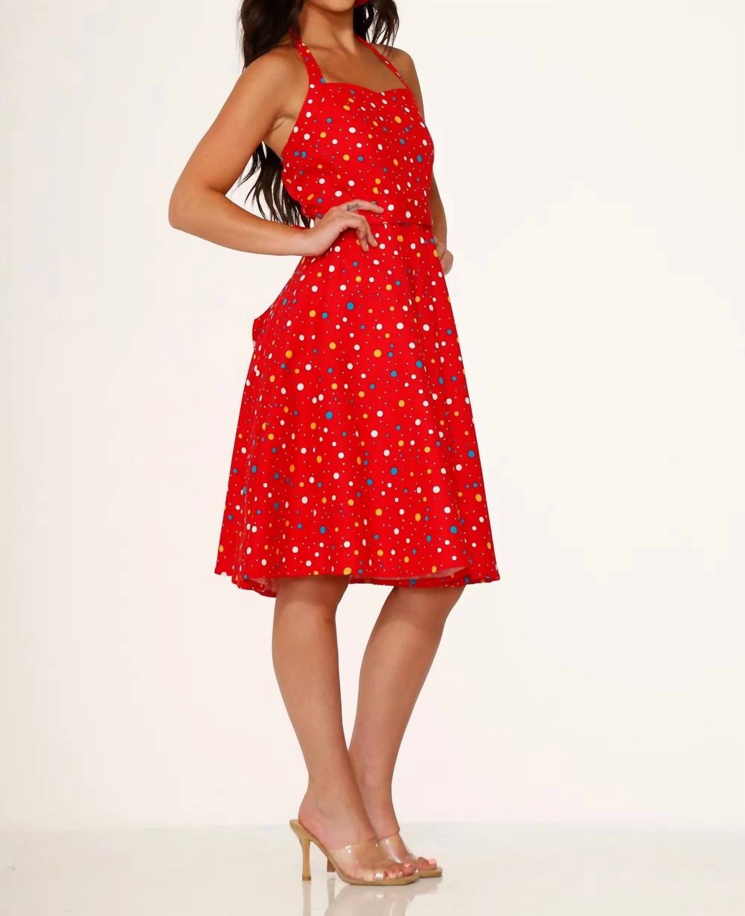 Orchid Bloom - Halter Swing Dress
