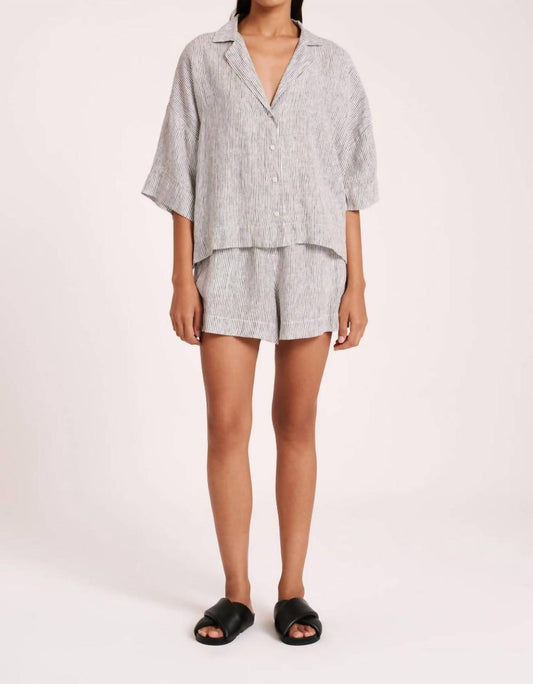 Nude Lucy - Lounge Stripe Linen Shirt