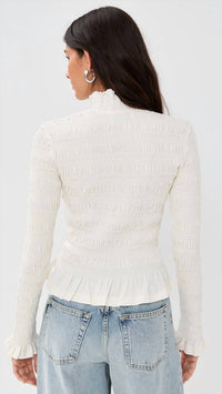 Merlette - Kantor Ruffled Cuffs And Hemline Top